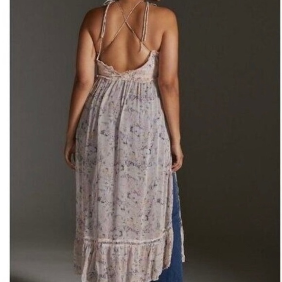 NWT Anthropologie Curtain Top 2X Pink Semi-Sheer Floral Duster - Picture 3 of 10